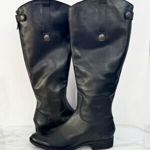 Sam Edelman Penny Black Leather Riding Boots, 9.5M